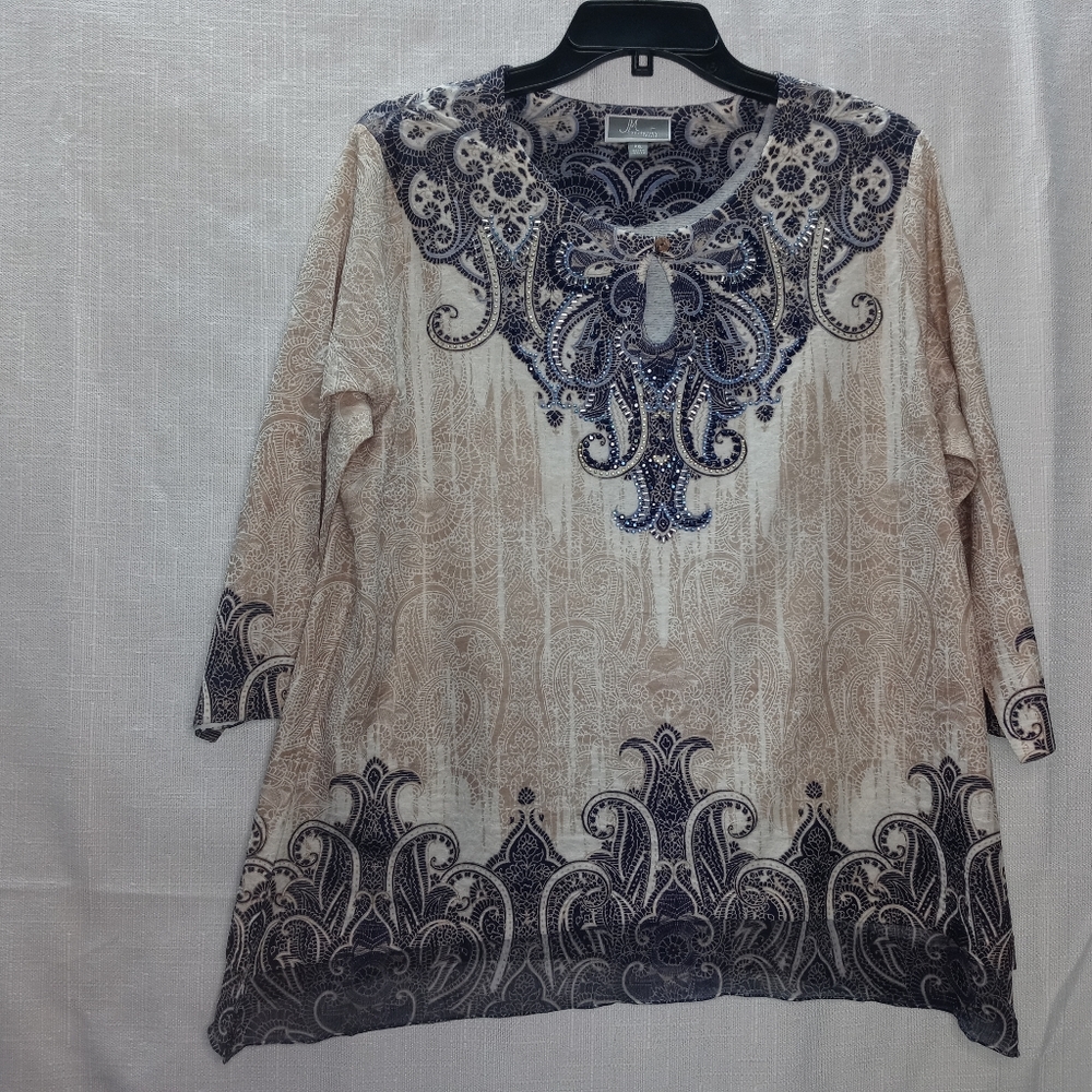JM Collection tribal BOHO tunic size PXL